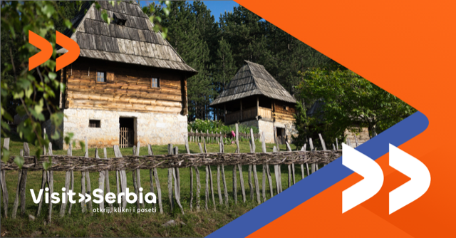 Baner Staro selo Sirogojno visit serbia